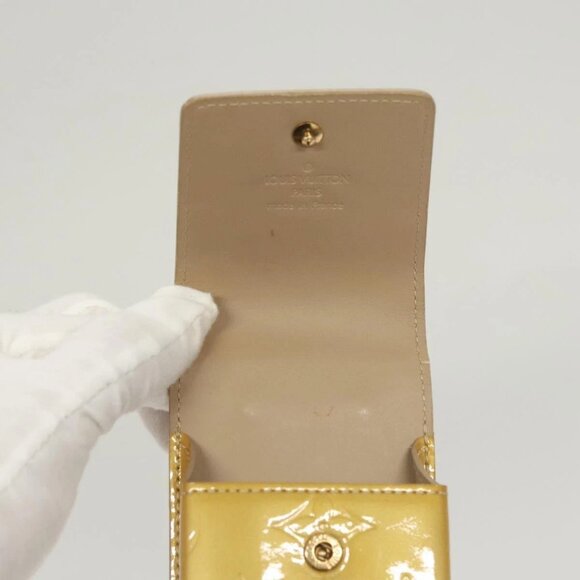 LOUIS VUITTON Monogram Vernis Green Cigarette Case Beige - Picture 5 of 16